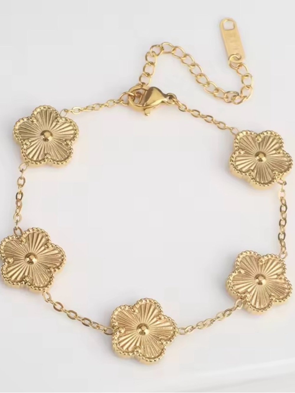 Kohls Gold Floral Link Bracelet
